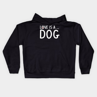 Dog Paw Print - Dog Lover Gifts Kids Hoodie